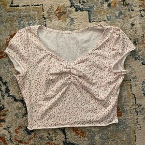 Floral Print V-Neck Women Top
